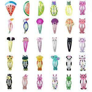 Hair Clips for Girls Metal Snap 30 pcs